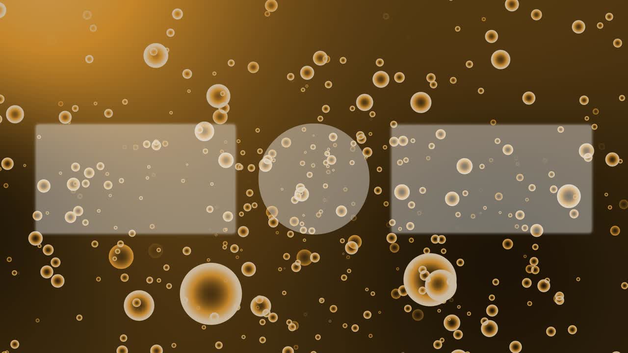 gráficos de movimiento de las burbujas de gradación de partículas de la tarjeta de extremo