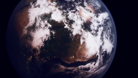 beautiful space view of the earth with cloud formation