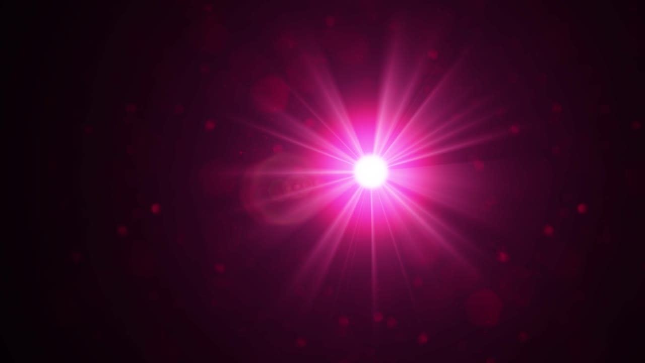Bright Pink Light with Optical Lens Flare Effect