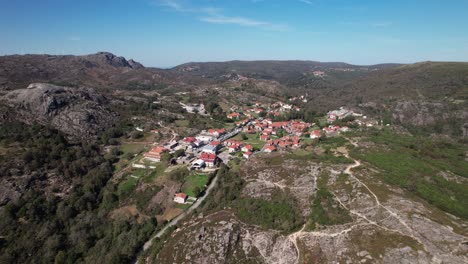 fly above of castro laboreiro in portugal 4k