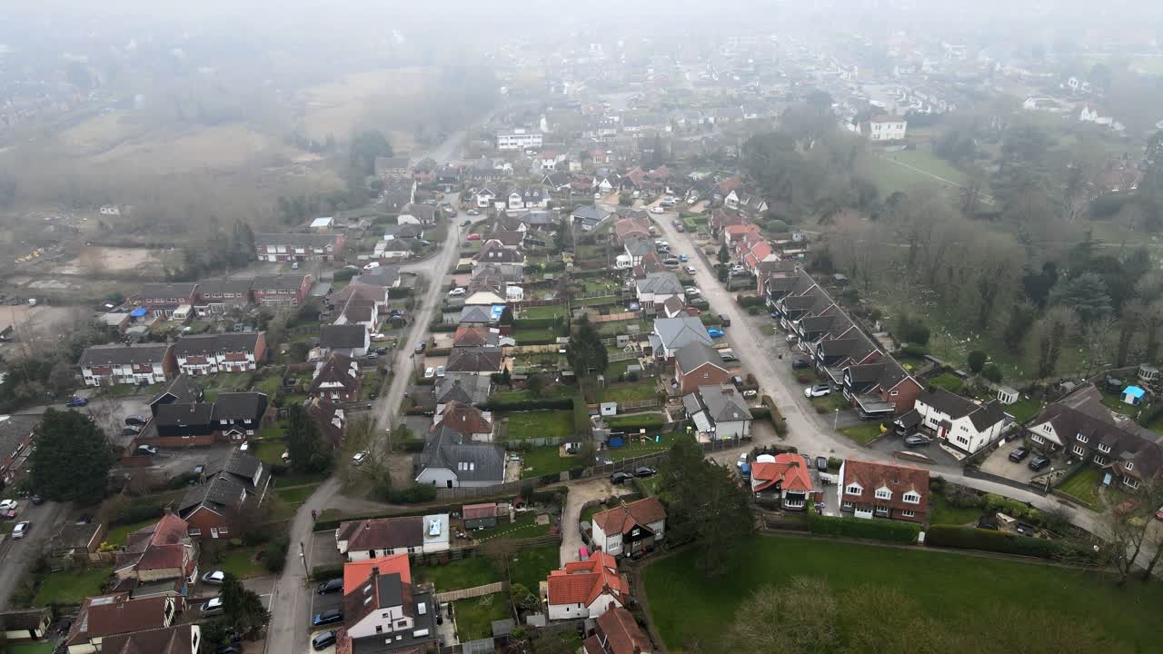 sawbridgeworth small town in essex uk aerial footage