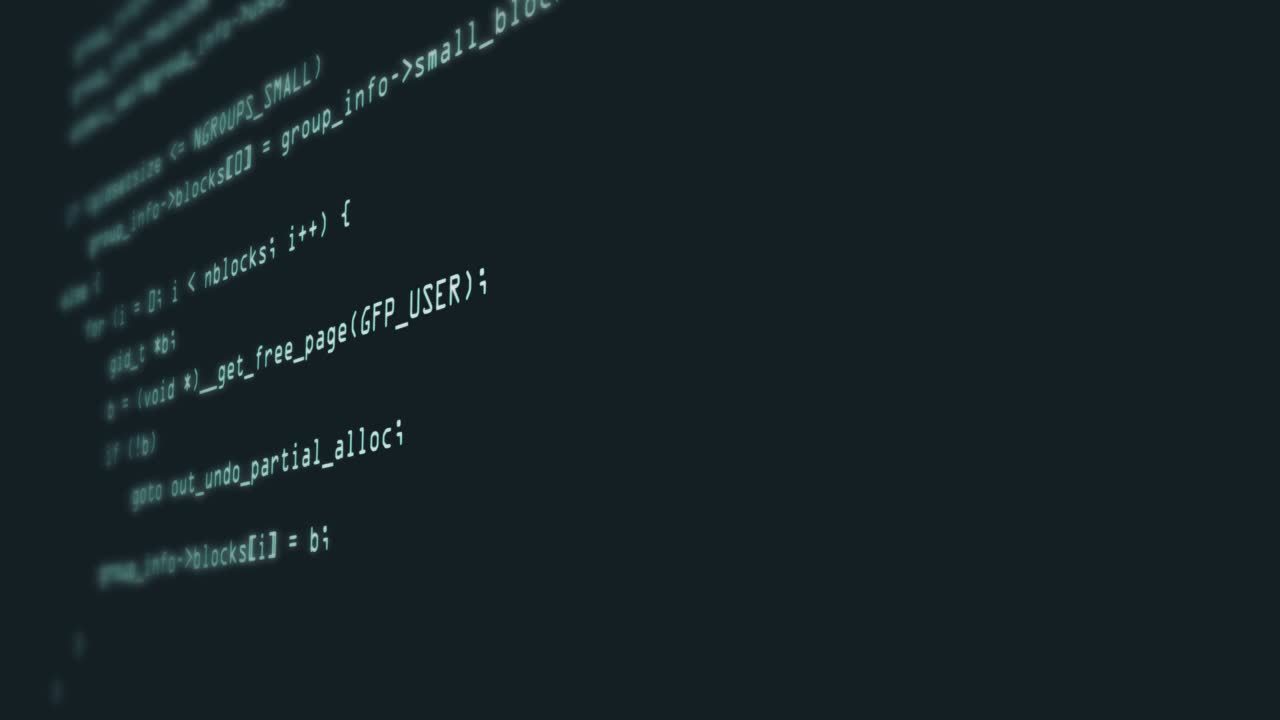 Footage of Programming code abstract technology background for software developer and Computer script concept