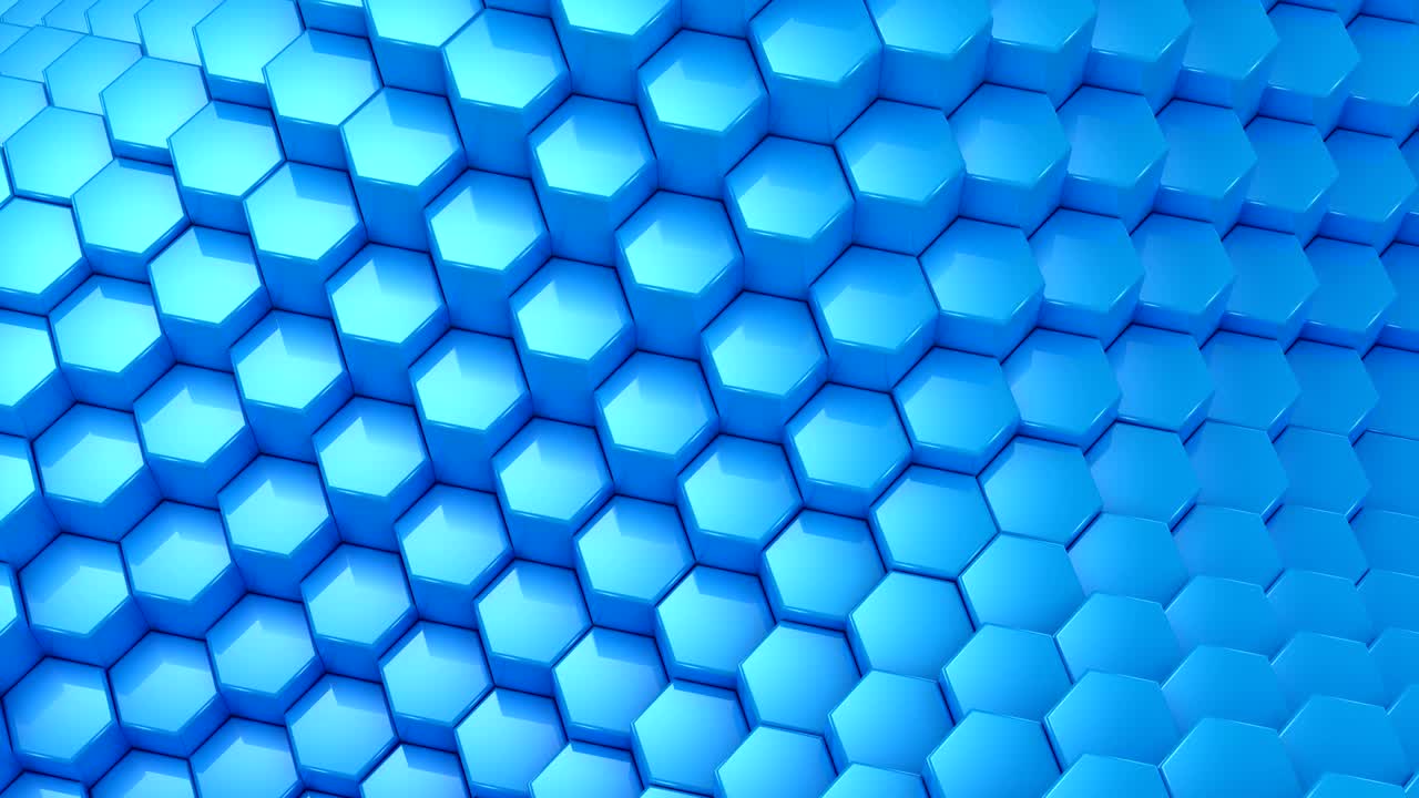 los hexágonos formaron una onda