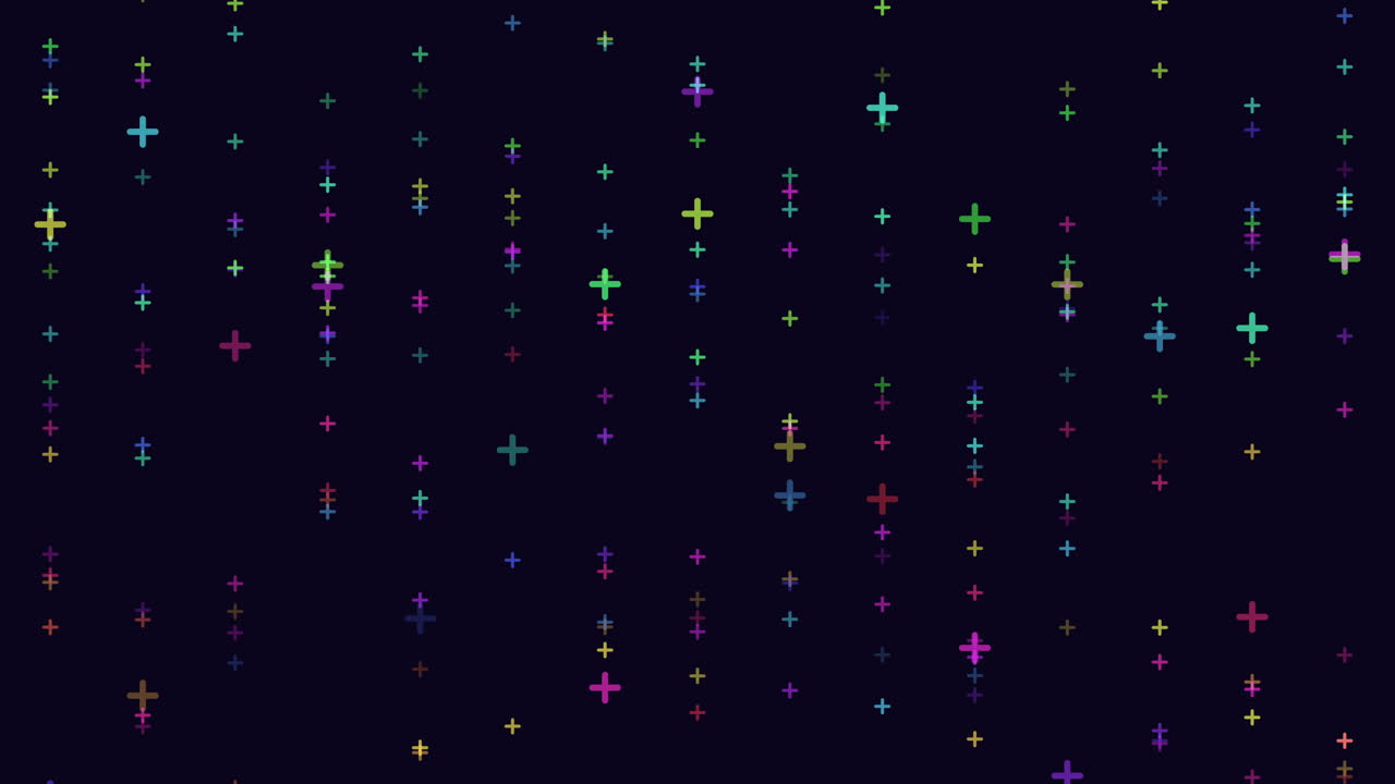 cruz cósmica estrellas de colores en un fondo negro