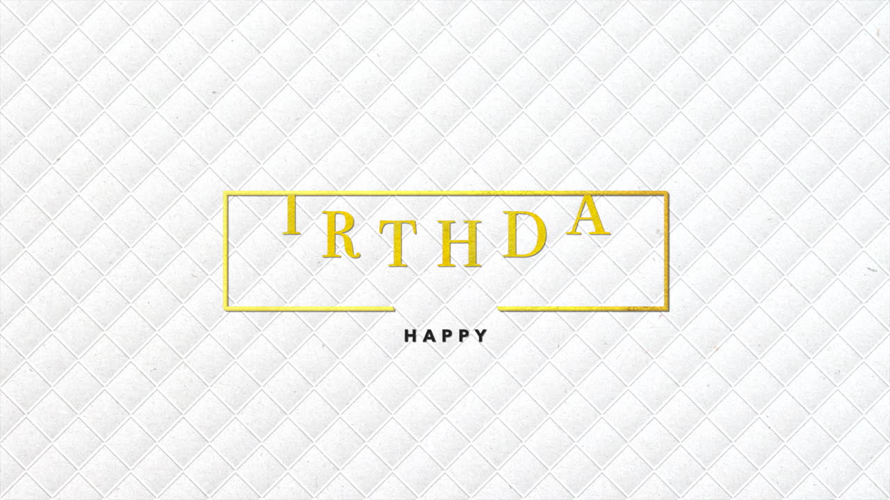 Gouden folie verjaardagskaart 'Happy Birthday' - eenvoudig en elegant ontwerp