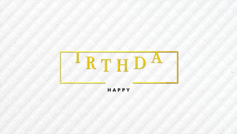 금색 포일 생일 축하 카드 - 단순하고 우아한 디자인