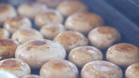 close up of grilled mushrooms