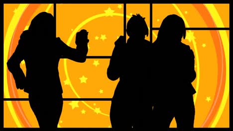 stock animation presenting young people dancing