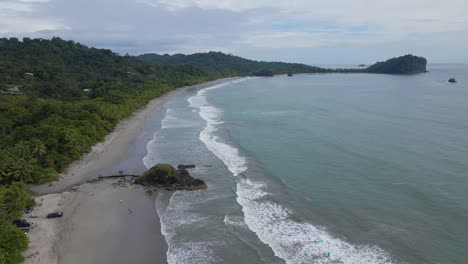 the paradisiac sandy beaches, coastlines and lush vegetation of the manuel antonio national park in costa rica