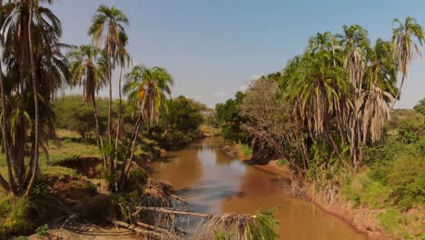 a river going through samburu-maasai land in kenya