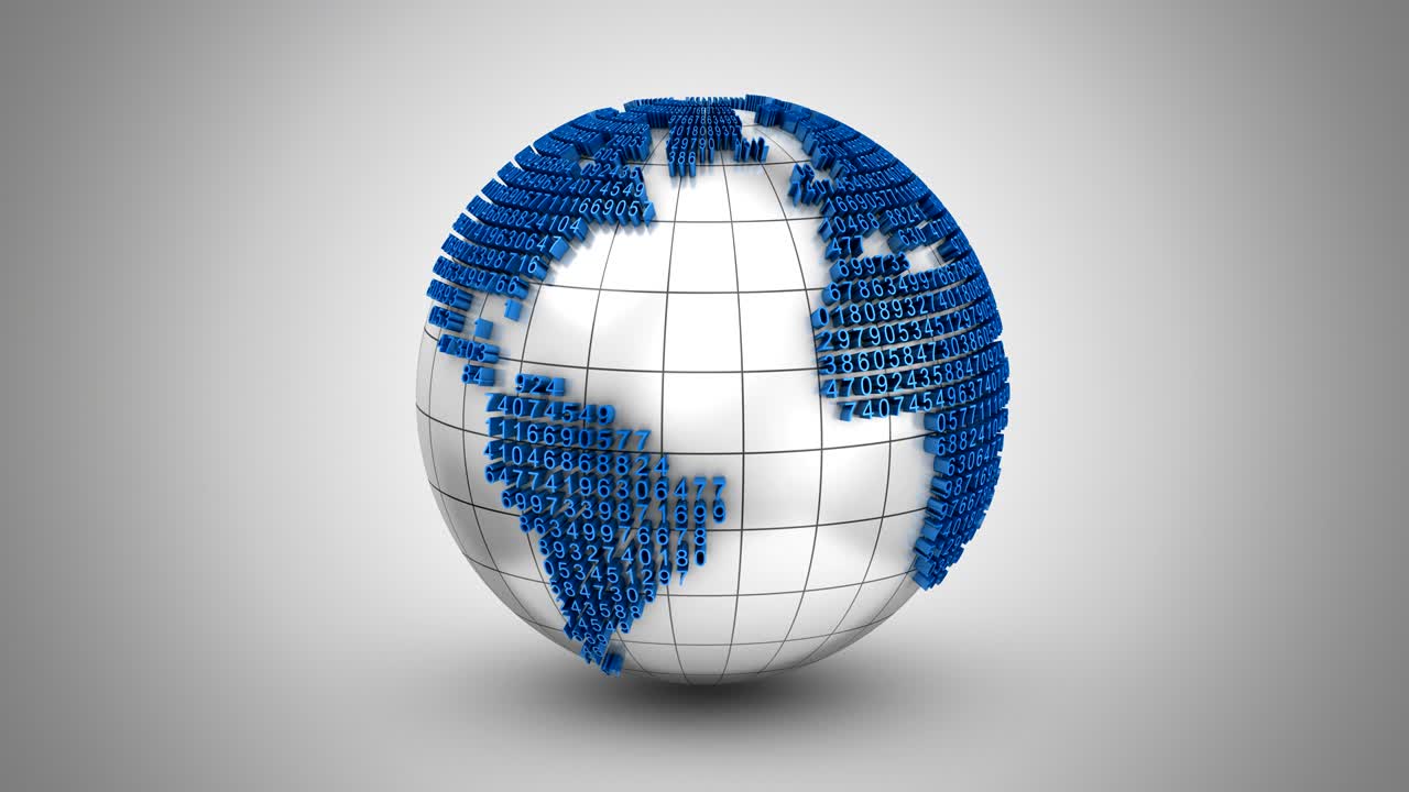 el código informático forma un globo