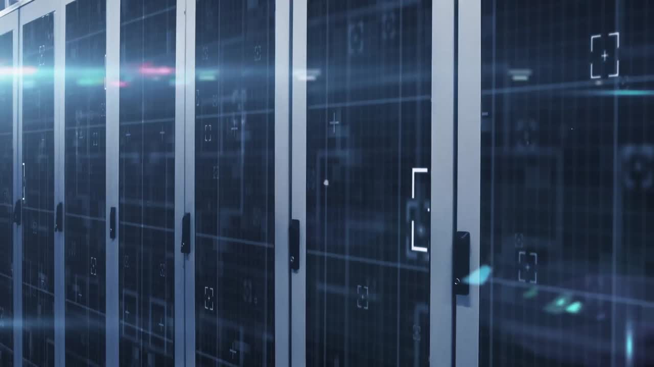 Animation of networks of connections over server room