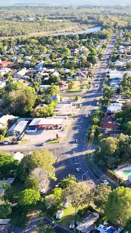 scenic aerial view of a coastal town