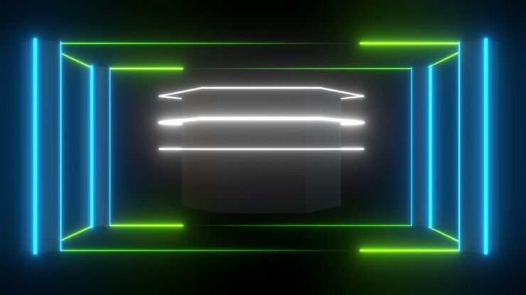 Neon Geometrisk Display