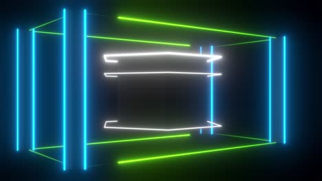 neon geometric display