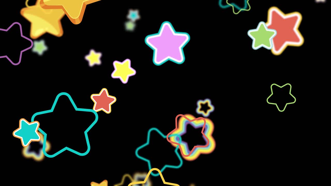 el fondo de las coloridas estrellas de dibujos animados