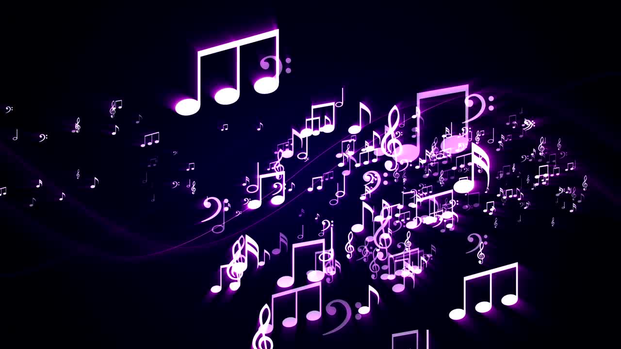 Music Notes Background Random, Animation | Premium Stock Video Footage