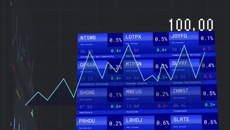 Animation-of-statistics,-stock-market-and-financial-data-processing