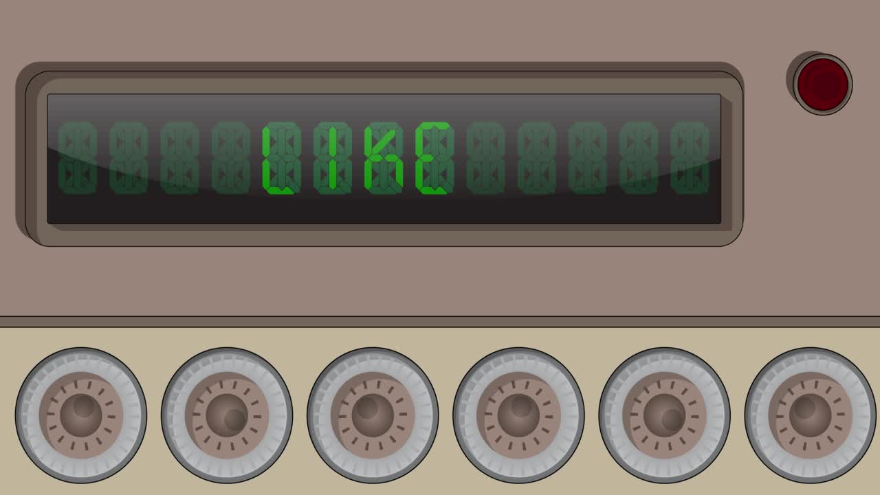 Like text on a Digital Led Panel.