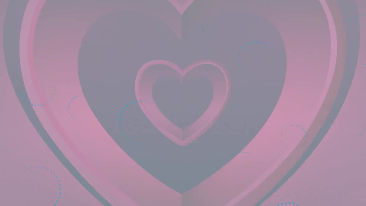 검은색 배경에 동심적 인 빨간색 심장 위에 떠있는 여러 개의 박동 아이콘