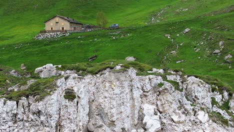 House-immersed-in-green-valley-of-Mont-Cenis-in-France