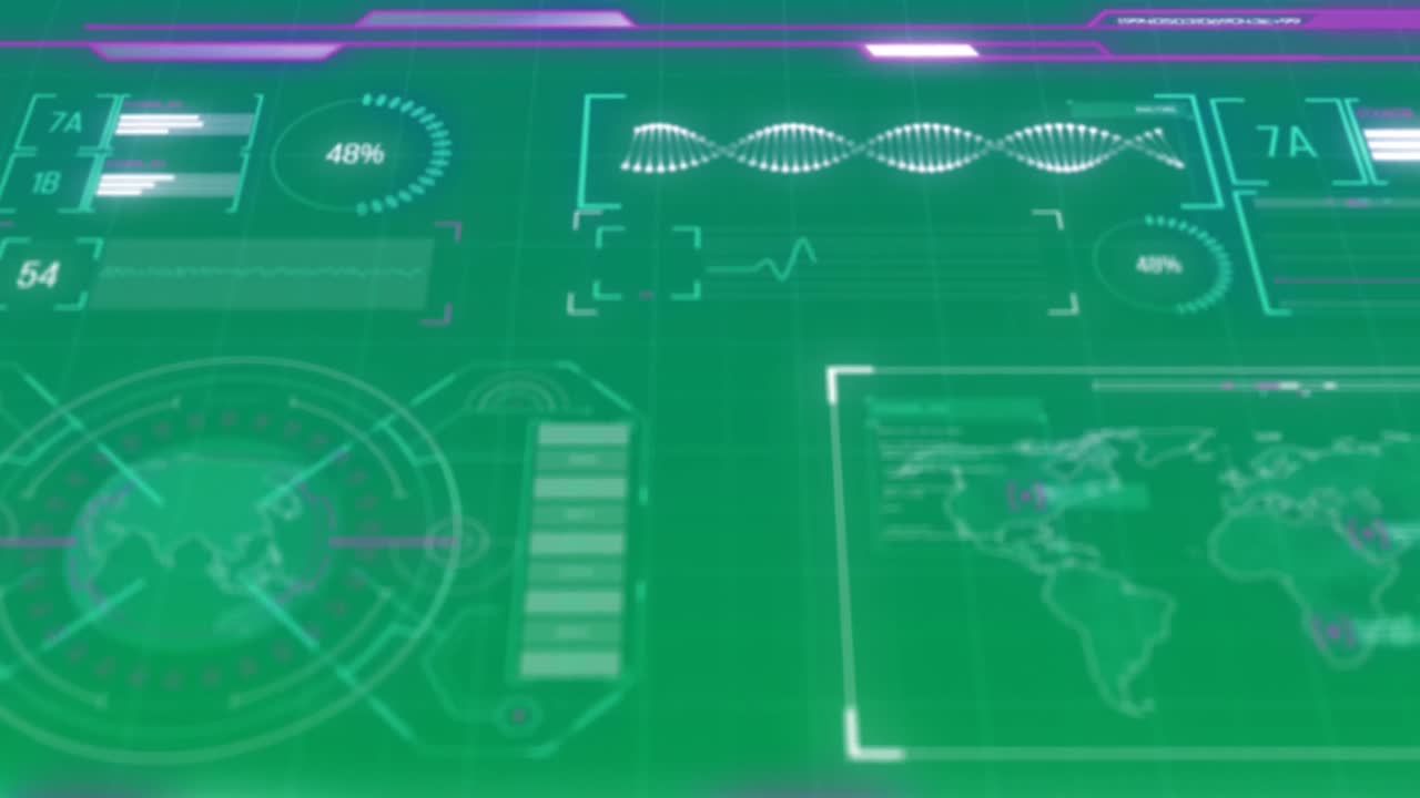 Animation of data processing on interface