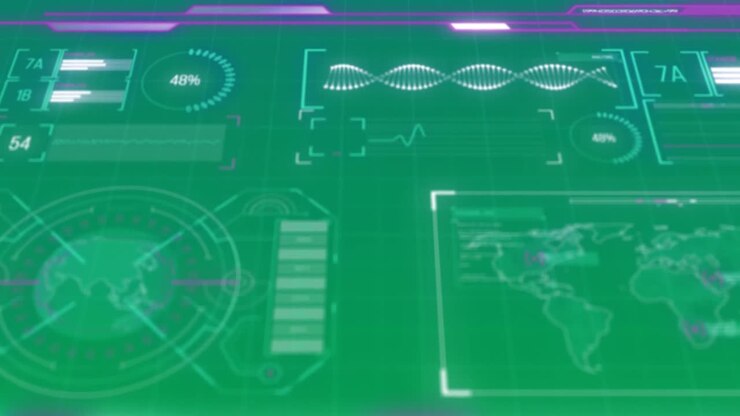 Animation of data processing on interface