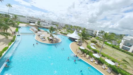 beautiful pool of luxury nickelodeon resort resort at punta cana in dominican republic