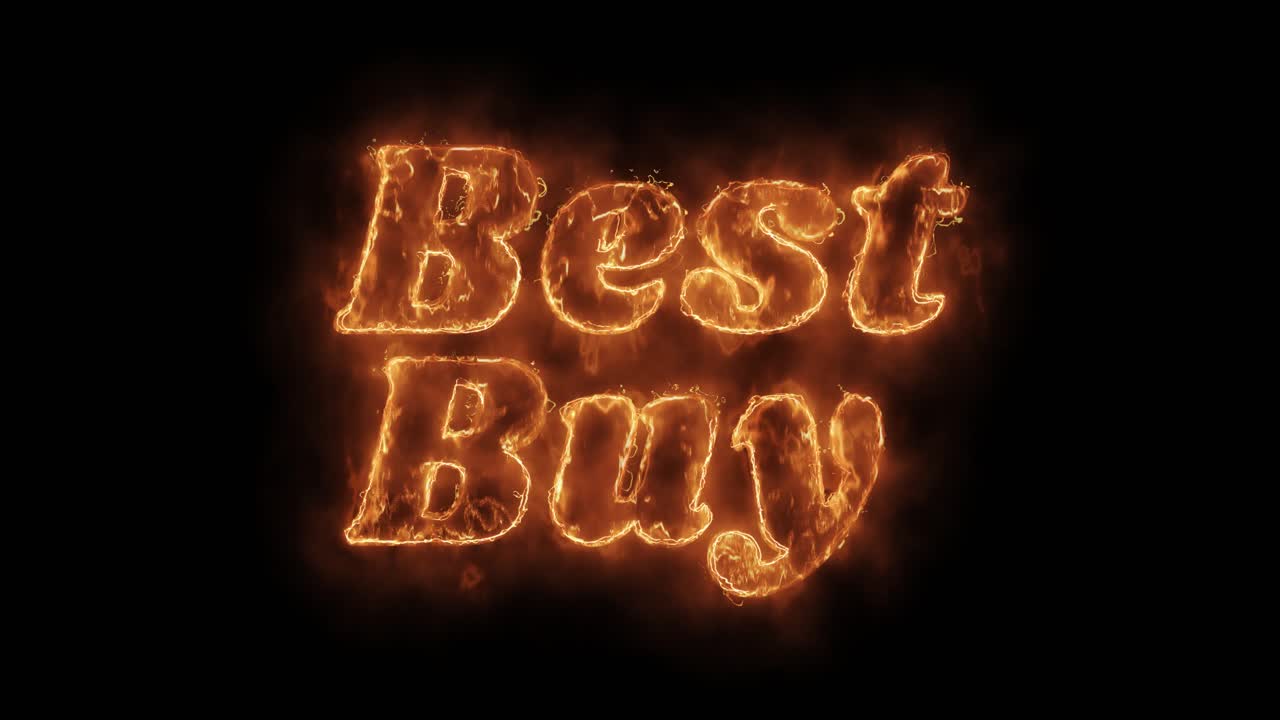 Best Buy Text in Flame Effect
