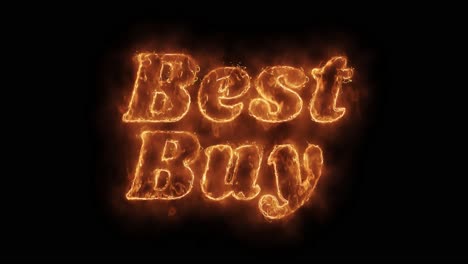 best buy text in flame effect