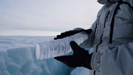 scientist conducting research in the arctic