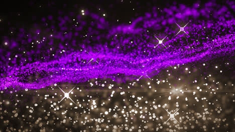 animación de luces brillantes que caen sobre un fondo oscuro