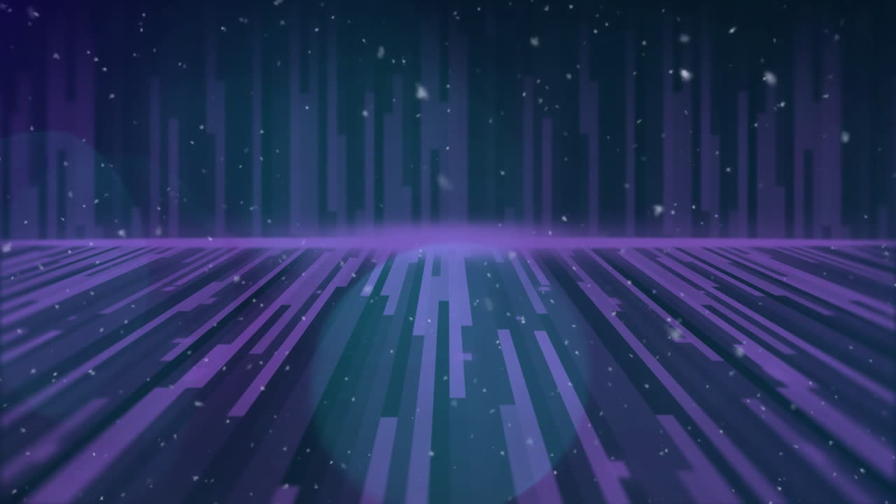 Animation of glowing spots of light moving over dark background