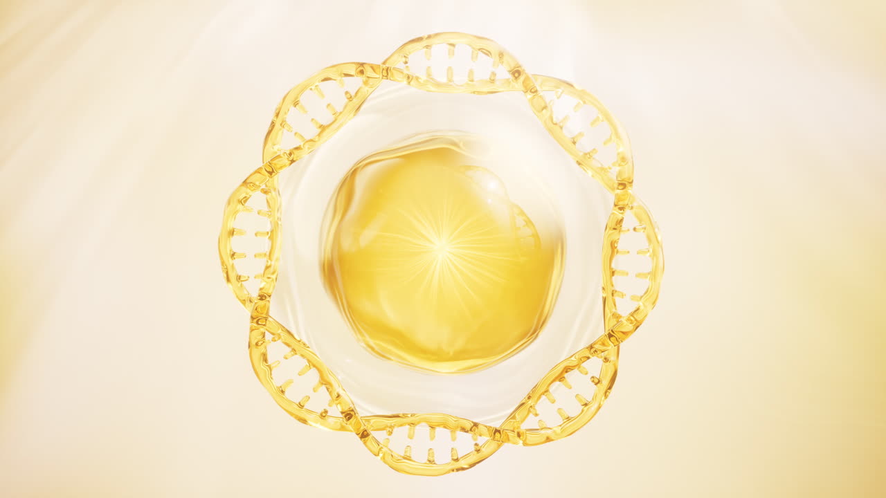 dna와 생물학 및 화학 개념, 3d 렌더링