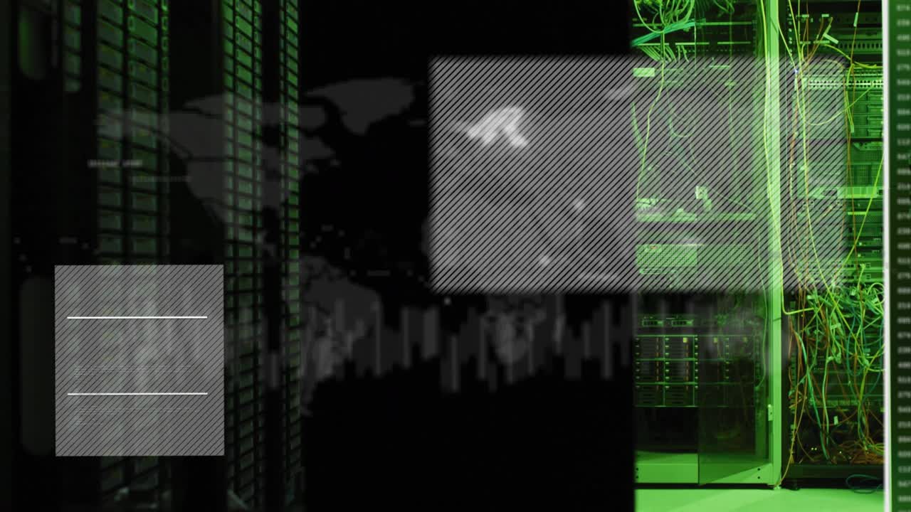 Network HUD shifting as SA highlight moving, panels sliding, servers glowing to track traffic