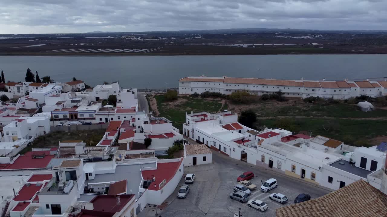 vista aérea de ayamonte desde la parroquia del salvador, españa