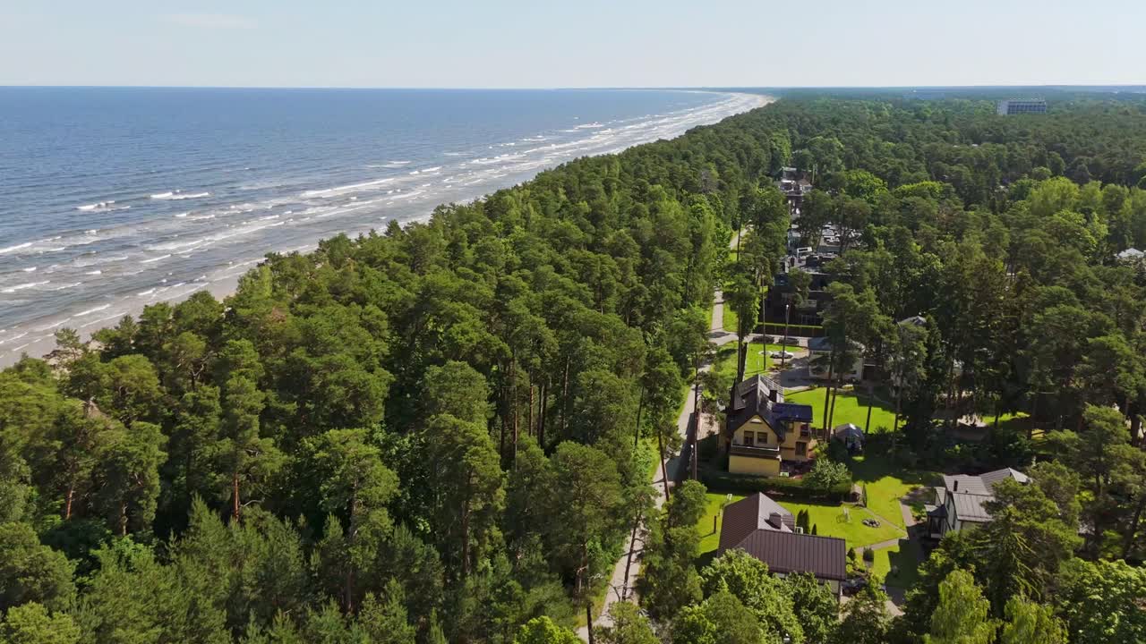 Discover Jurmala’s Baltic shoreline where lush green forest meets sandy coast