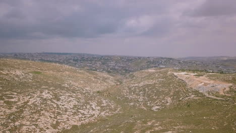 aerial of israeli landscape at west bank efrat 007