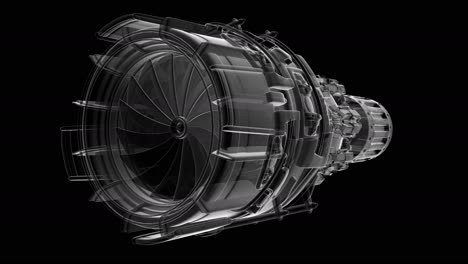 Drehen-Sie-Die-Turbine-Eines-Strahltriebwerks