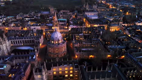 aerial view of central oxford, united kingdom