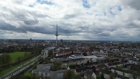 A-big-tower-in-Bremen,-Germany