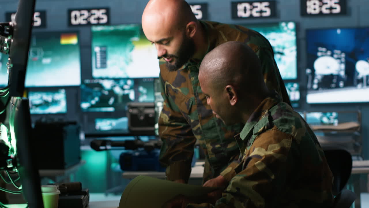 los colegas del cuerpo de inteligencia leyeron el archivo del caso de la misión.