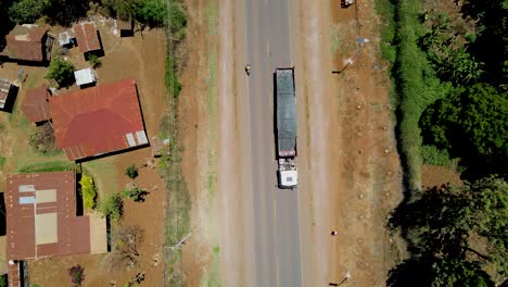 rural village town of kenya with kilimanjaro in the background