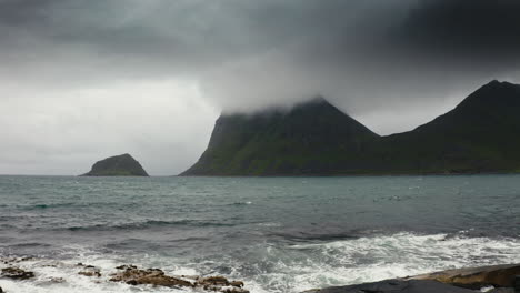 lofoten islands aerial landscape