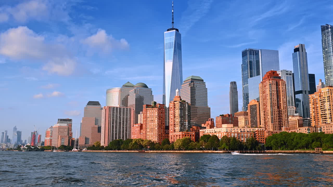 Horizonte da cidade de Nova York com o One World Trade Center