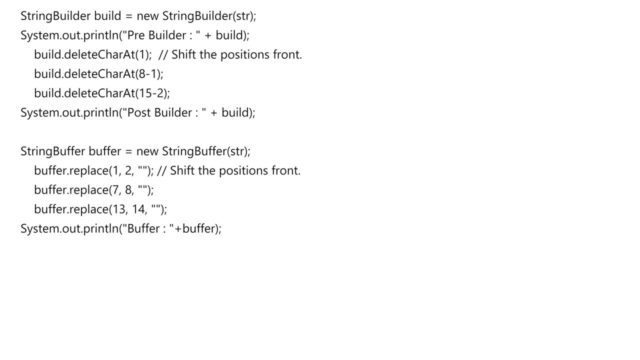 Real Java language code