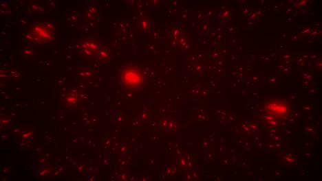 neon stars racing and zooming through space universe galaxy astronomy 3d animation on gradient background vibrant abstract dynamic digital motion red