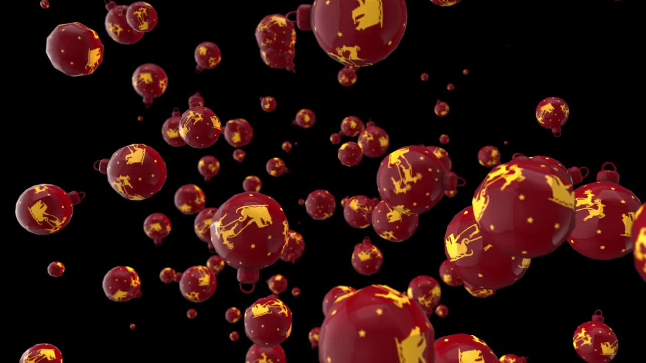 las bolas de navidad rojas 4k