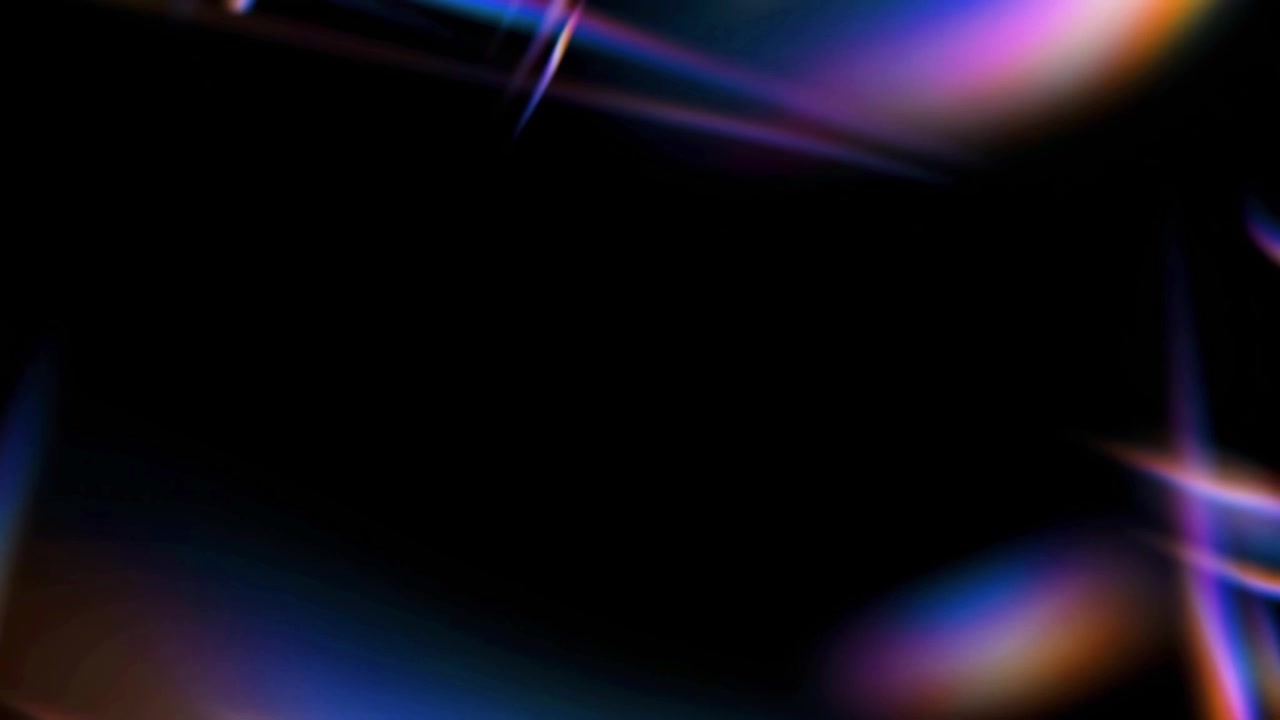 Abstract Light Leaks and Prism Reflections on Black Background