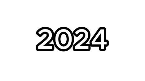 white with black text outli 2023 to 2024 animation